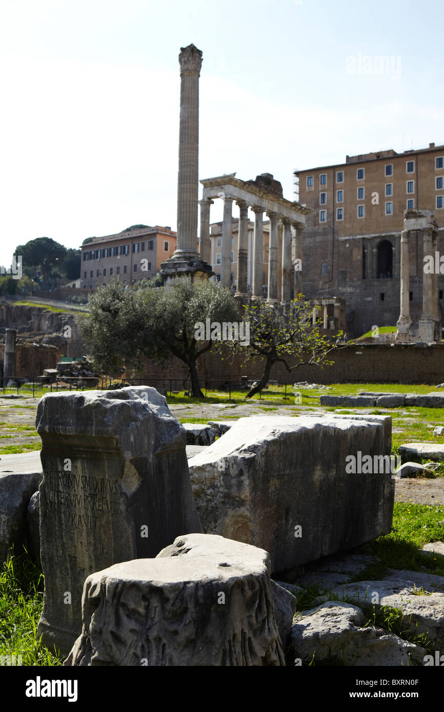 Ruines à Mont Palatin, Rome, Italie Banque D'Images