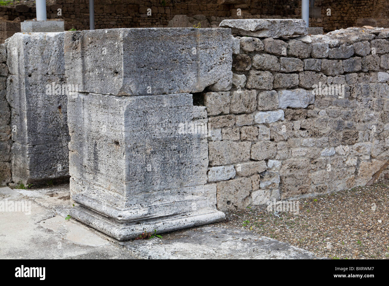 Remparts romains, Parco Archeologico di Vulci, lazio, Italie Banque D'Images