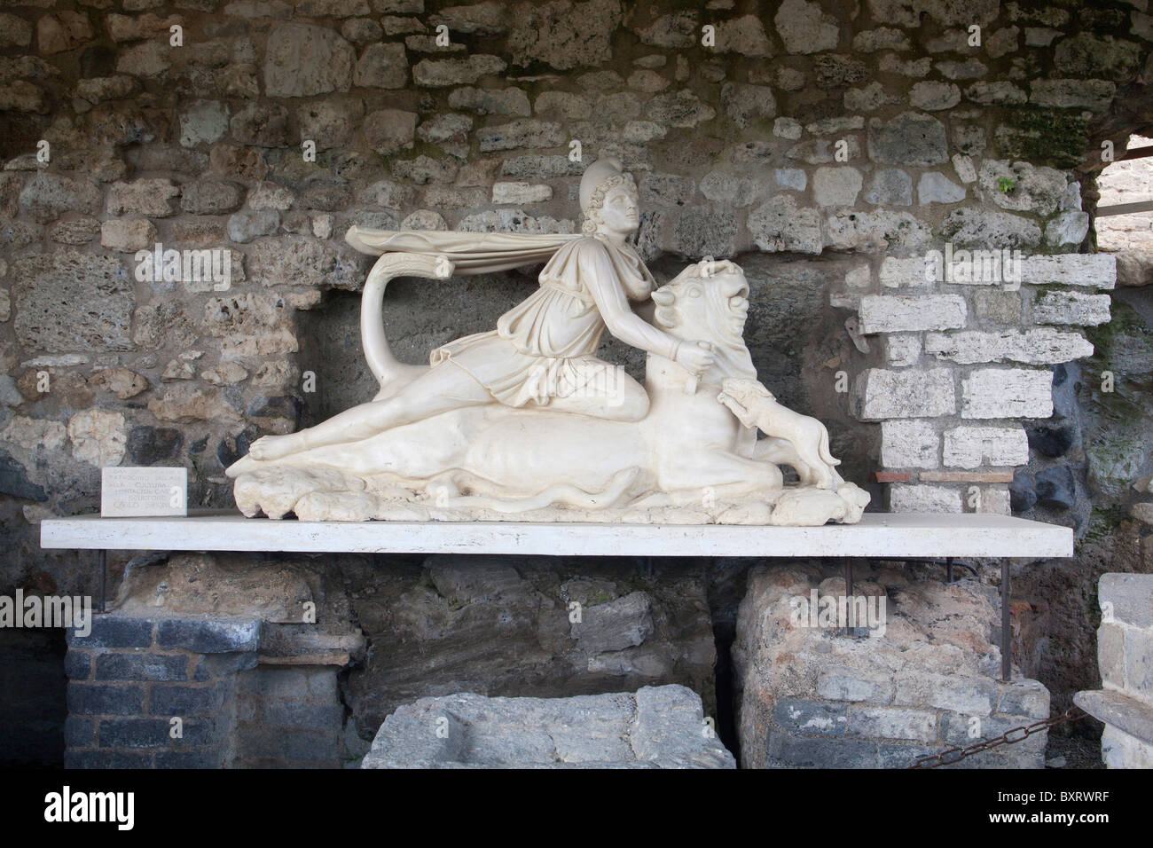 Mithraeum dédié au dieu Mitra, Parco Archeologico di Vulci, lazio, Italie Banque D'Images