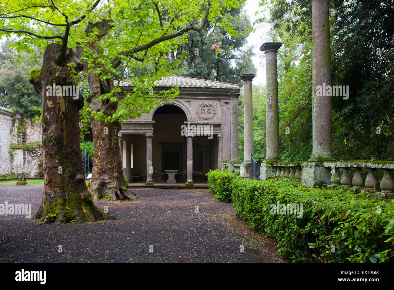 Loggia delle Muse, la Villa Lante, Viterbo, Latium, Italie Banque D'Images