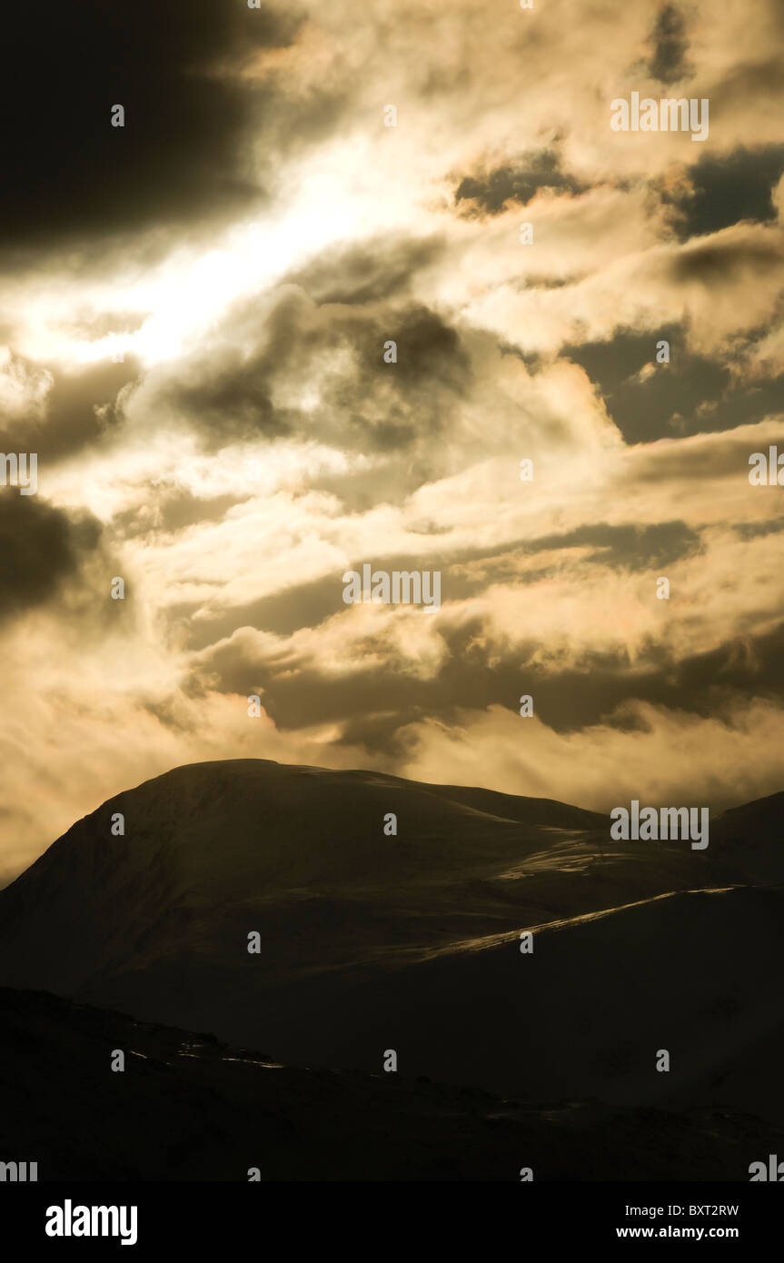 Foel Goch sur un après-midi, l'hiver du Parc National de Snowdonia Banque D'Images