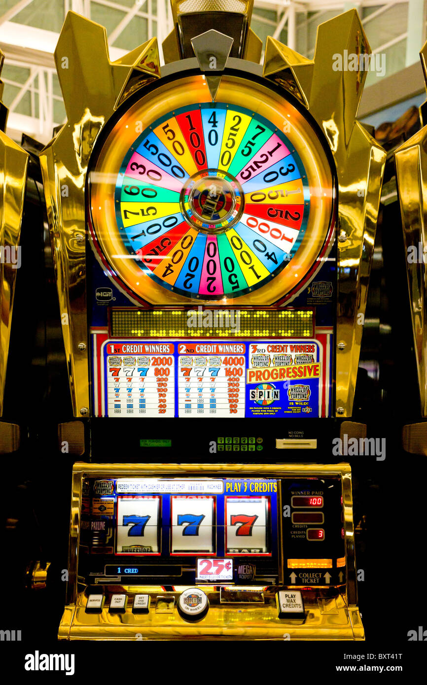 Machine à sous à l'aéroport, Las Vegas, Nevada, USA Banque D'Images