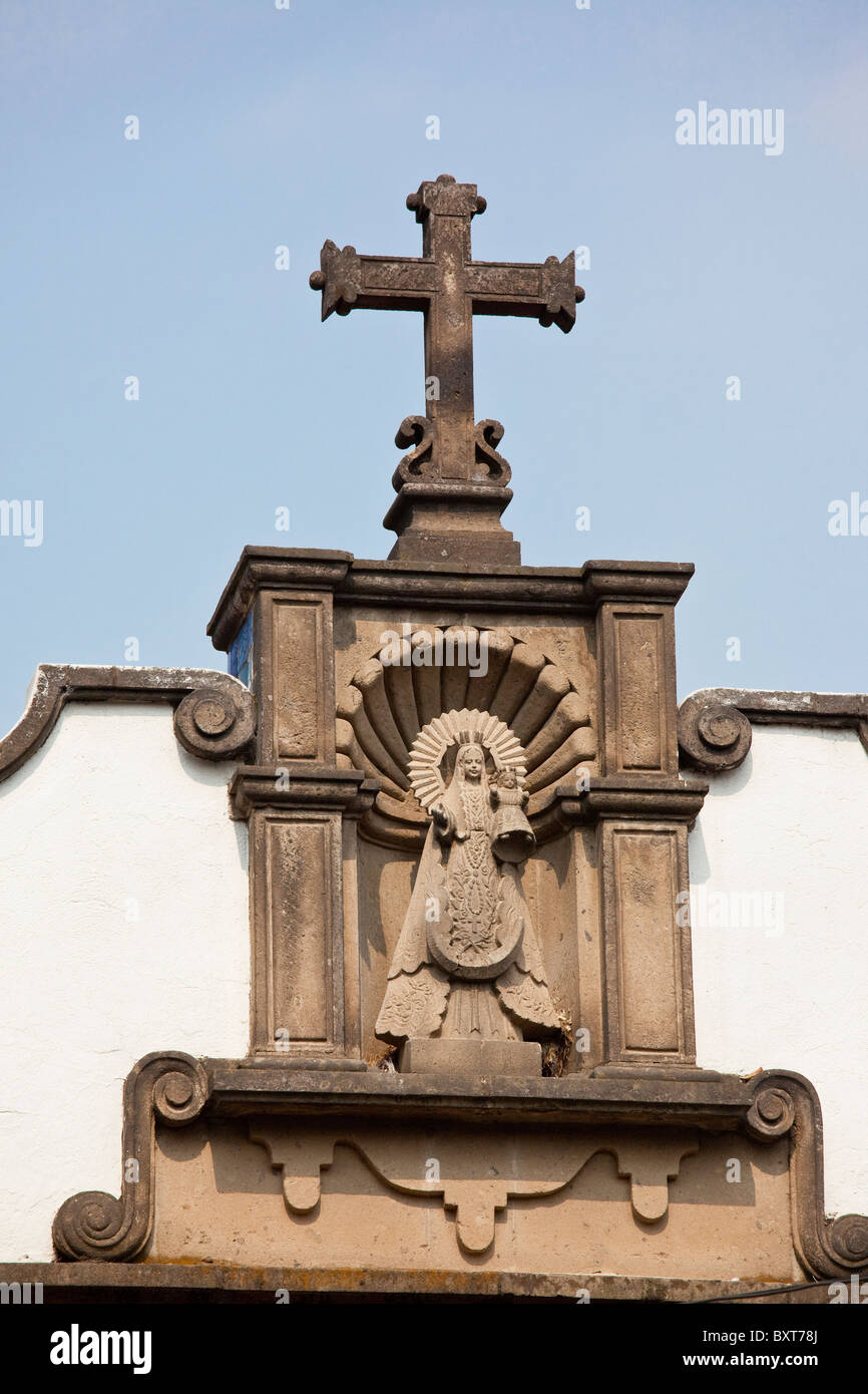 L'architecture catholique, Coyoacan, Mexico City, Mexico Banque D'Images