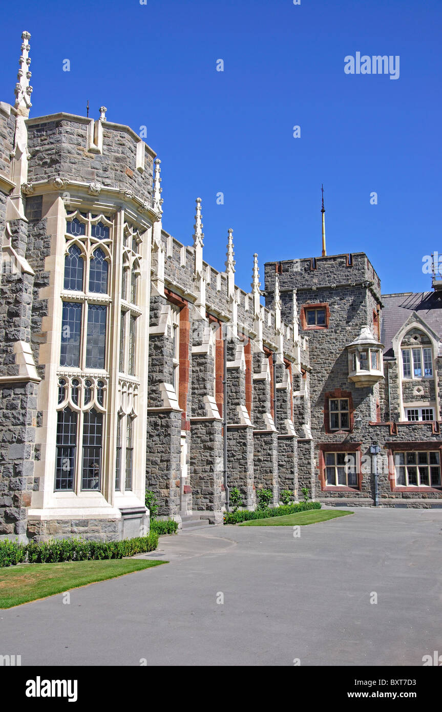 Salle à manger, Christ College, Christchurch, Canterbury, île du Sud, Nouvelle-Zélande Banque D'Images