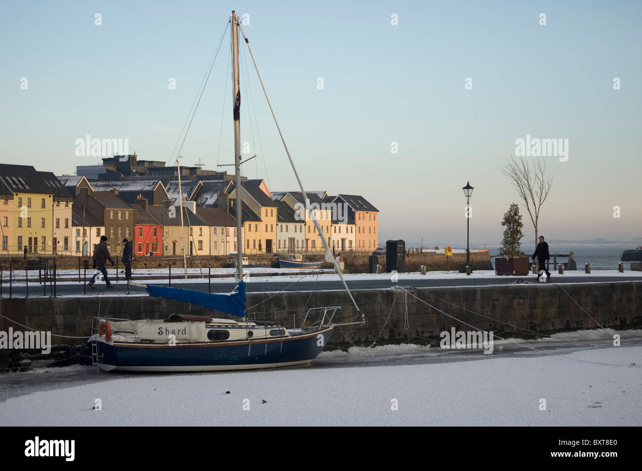 Quai de Claddagh Galway, le Jour de Noël, 2010 Banque D'Images