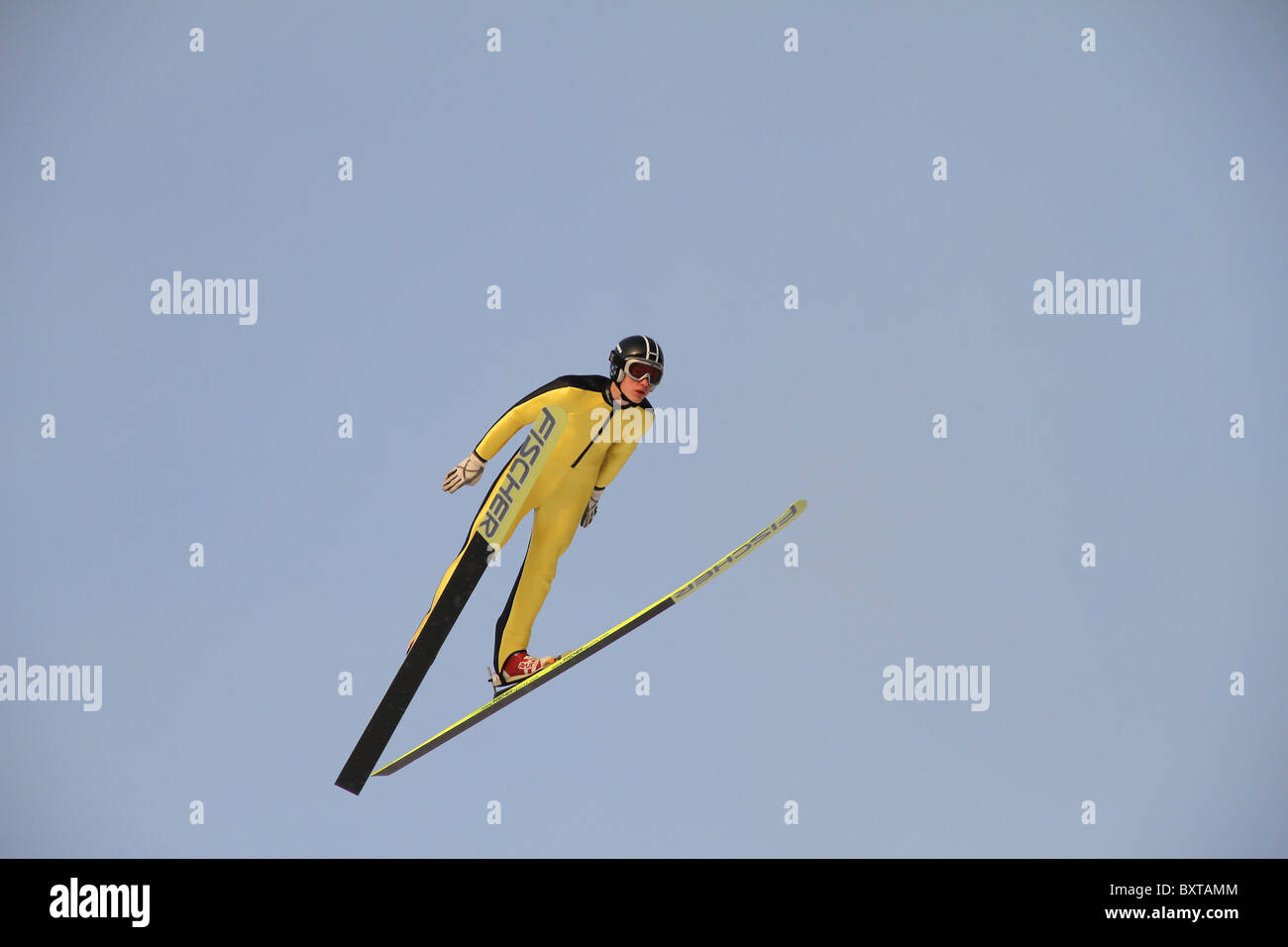 Le saut à ski, combiné nordique et saut à ski spécial en formation Midtstubakken, saut, Oslo, Norvège, 2010 Banque D'Images Le saut à ski, combiné nordique et saut à ski spécial en formation Midtstubakken, saut, Oslo, Norvège, 2010 Banque D'Images