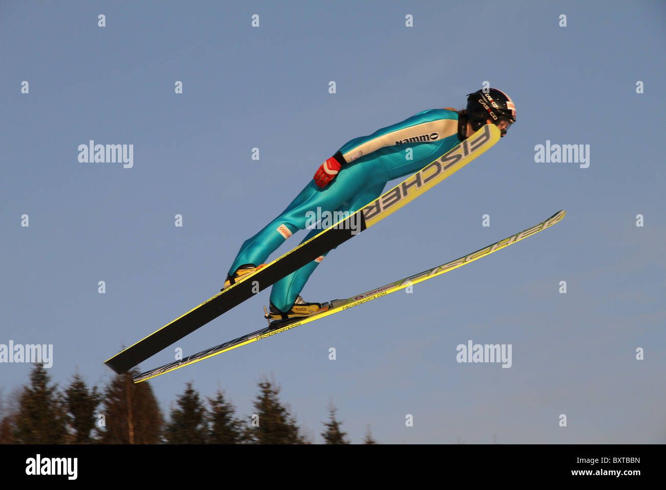 Le saut à ski, combiné nordique et saut à ski spécial en formation Midtstubakken, saut, Oslo, Norvège, 2010 Banque D'Images Le saut à ski, combiné nordique et saut à ski spécial en formation Midtstubakken, saut, Oslo, Norvège, 2010 Banque D'Images