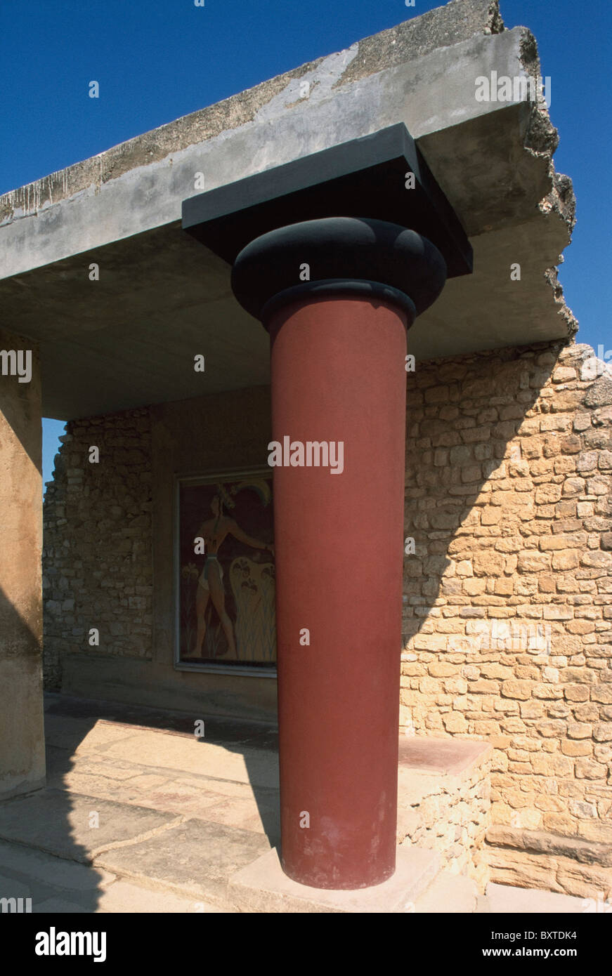 Priest-King Fresco en ruines de Knossos Banque D'Images