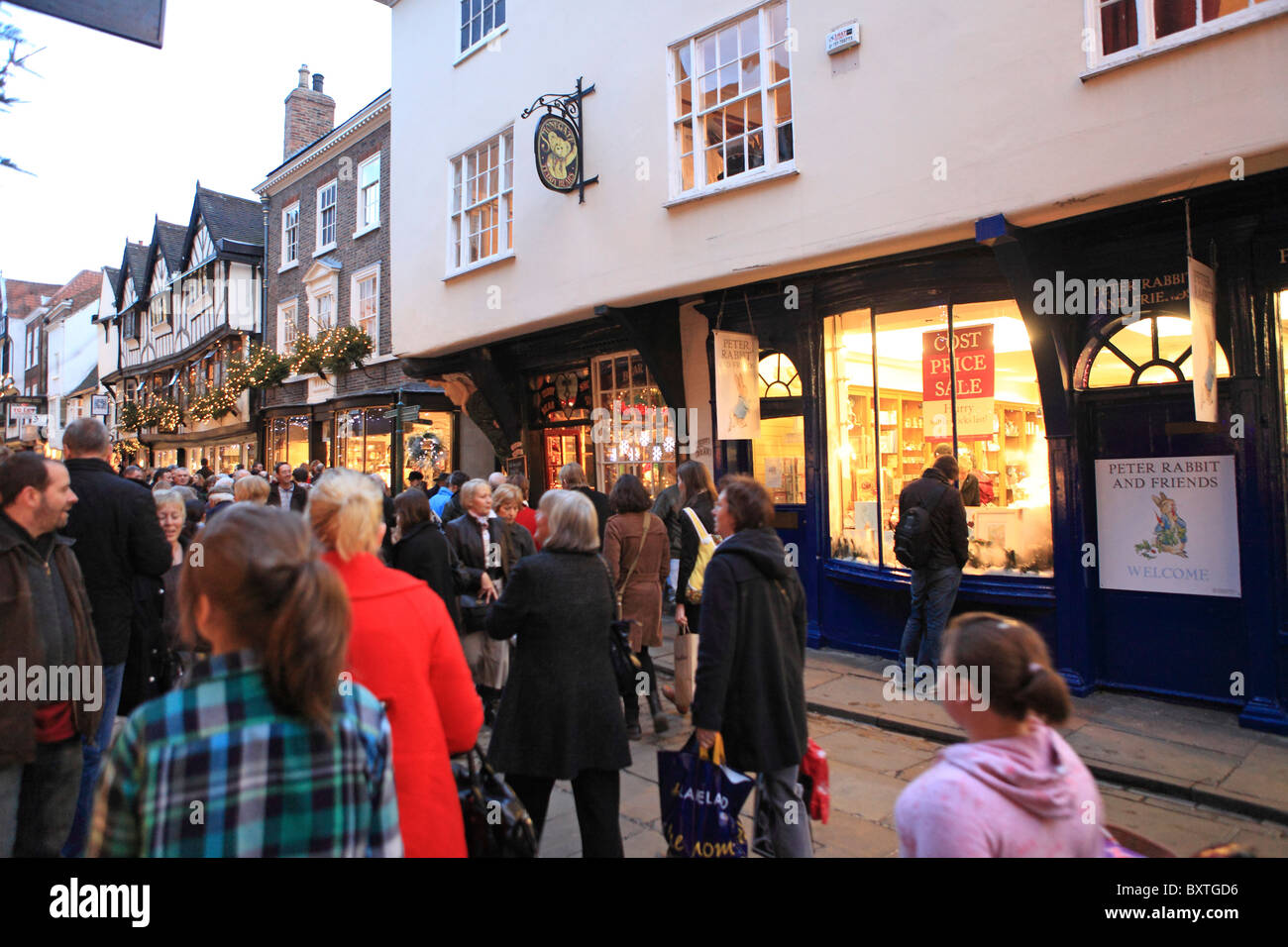York, Stonegate, Noël Banque D'Images
