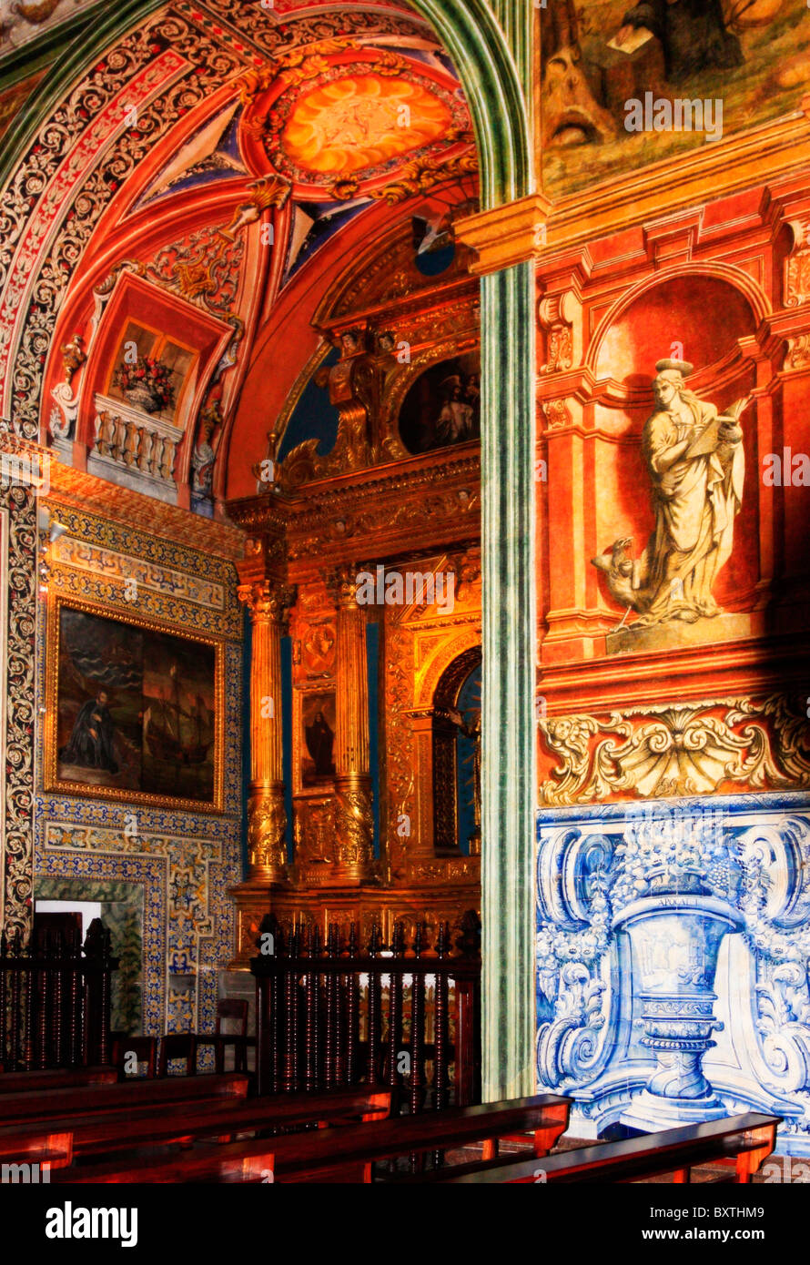 Intérieur de l'Igreja do Colegio, la cathédrale jésuite à Funchal, Madère Banque D'Images