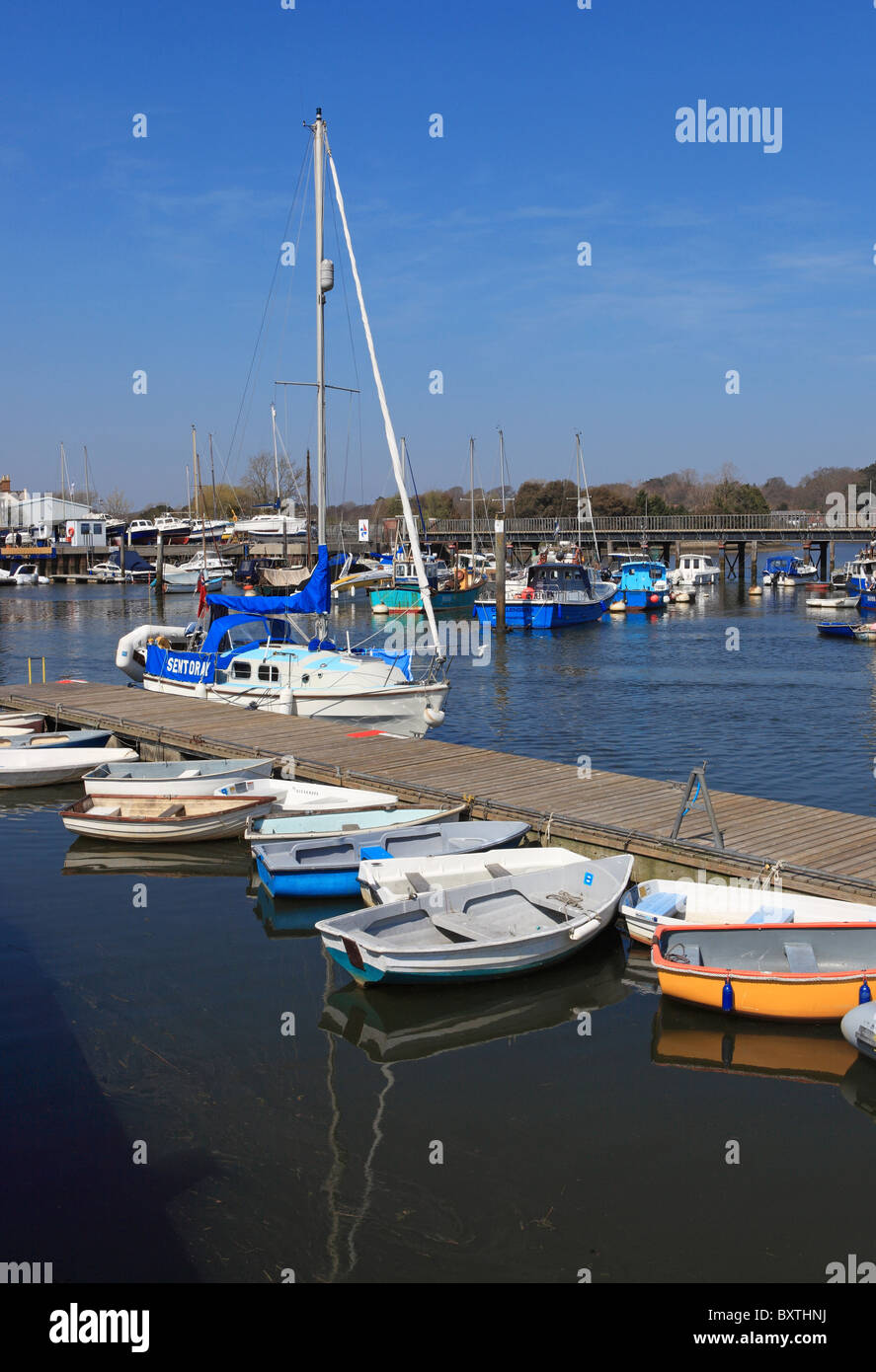 New Forest, Hampshire, Lymington, port d'accueil Banque D'Images