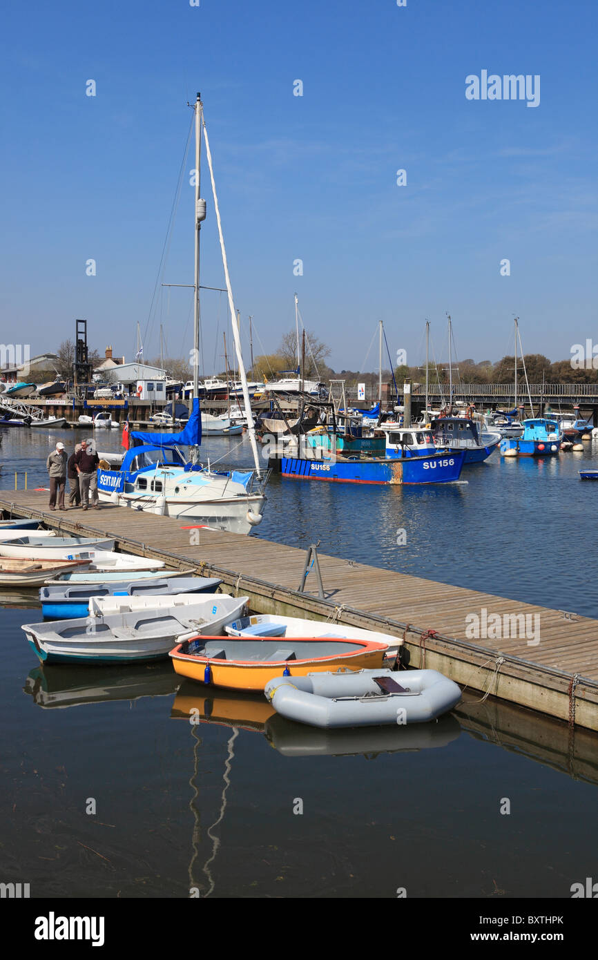 New Forest, Hampshire, Lymington, port d'accueil Banque D'Images