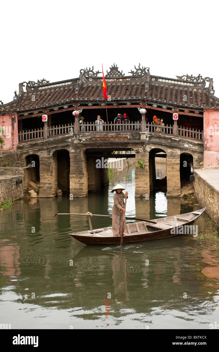 Le pont couvert japonais, Hoi An, Vietnam Banque D'Images