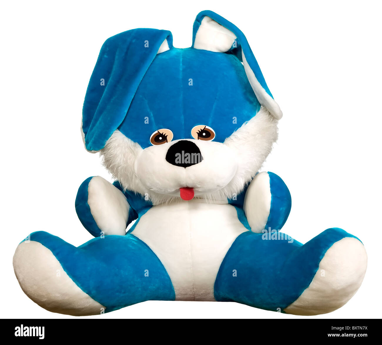 Lapin Bleu symbole de l'année 2011 est assis Banque D'Images