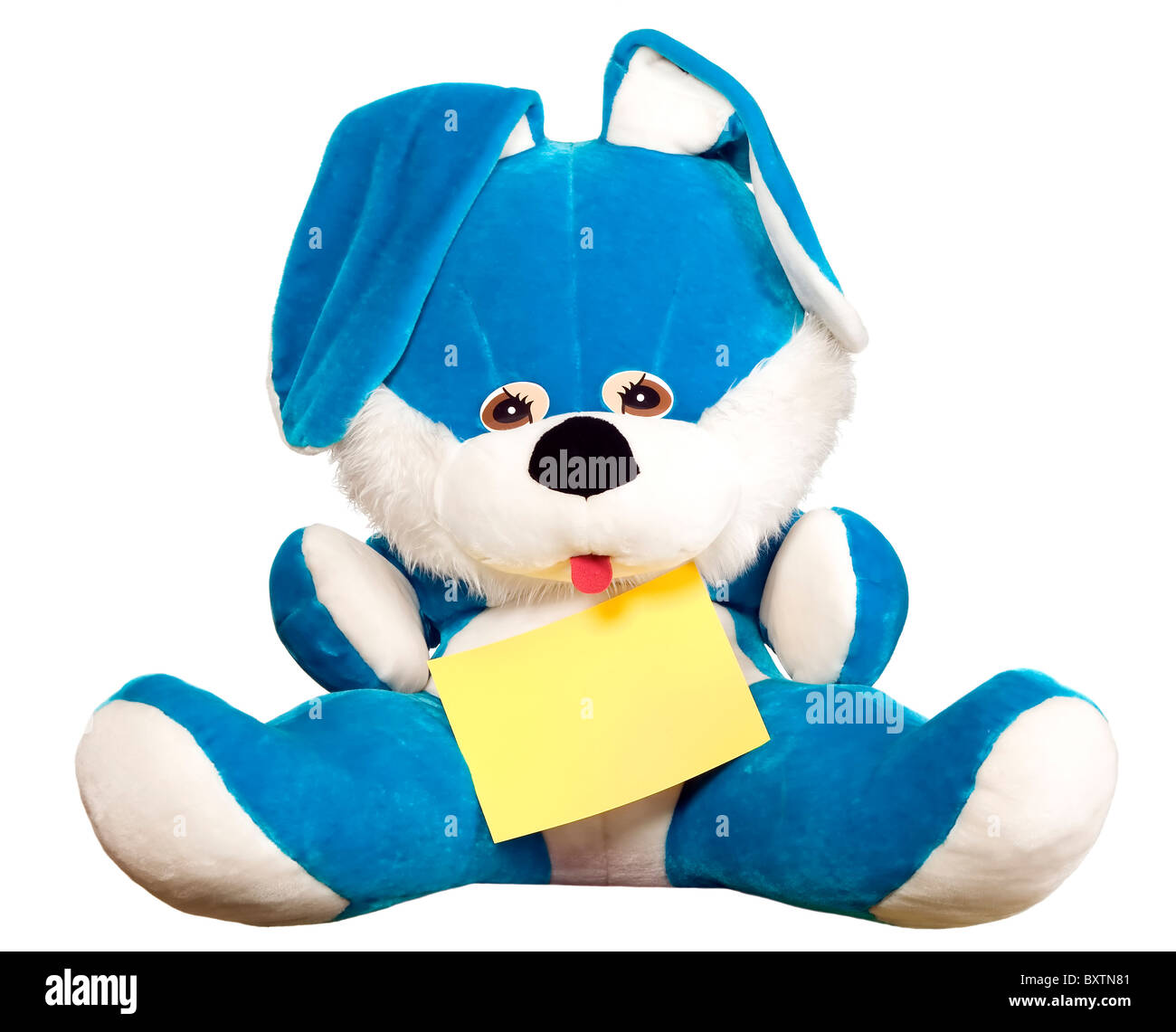 Lapin Bleu symbole de l'année 2011 est assis Banque D'Images