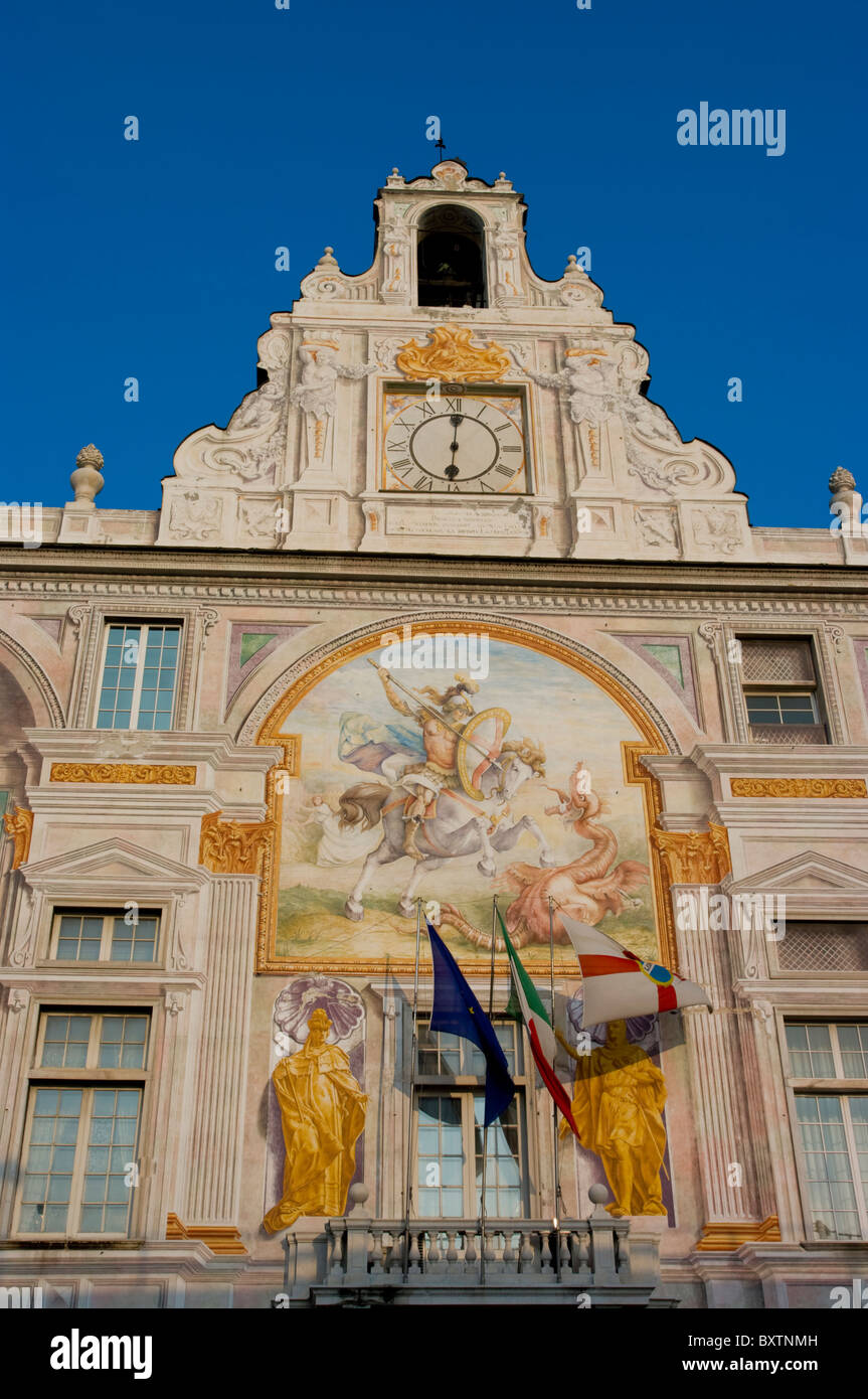 L'Europe, Italie, Ligurie, Gênes Palazzo San Giorgio Banque D'Images