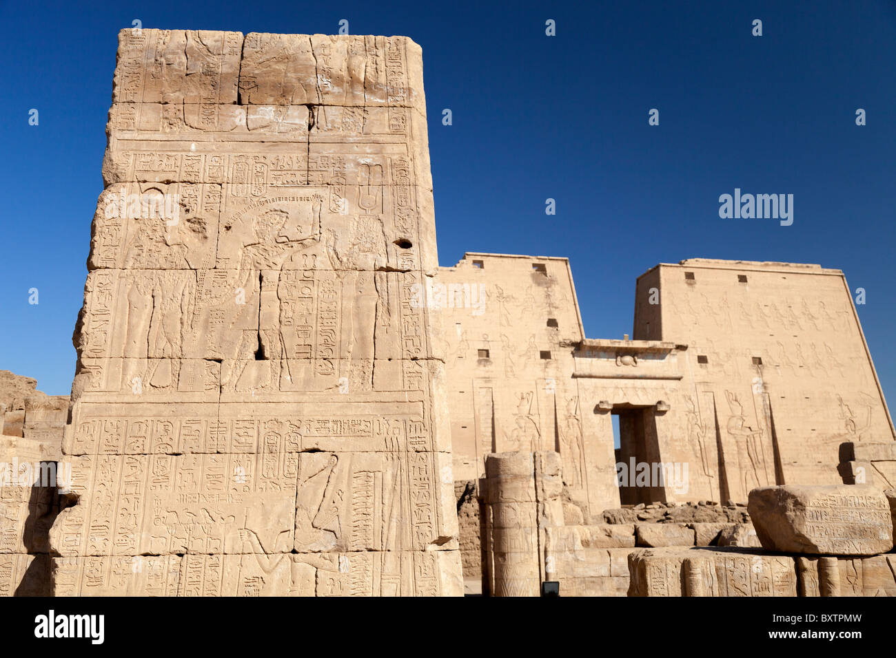 Temple d'Edfou, Egypte Banque D'Images