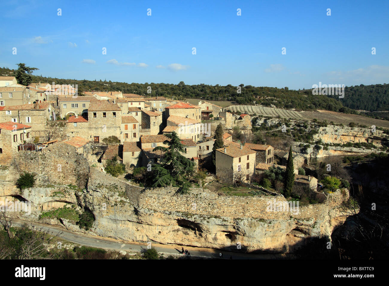 Minerve, village perché et l'un des plus beaux villages de France dans les Gorges de la cesse et Brian. Occitanie, France Banque D'Images