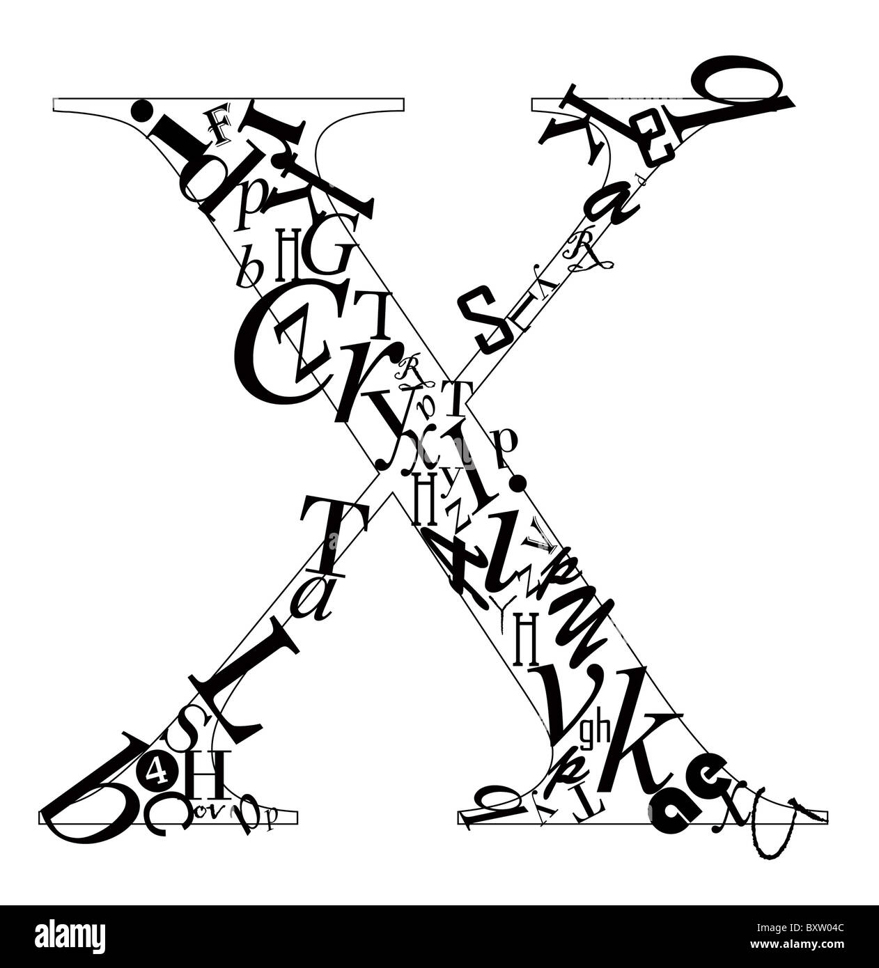 Typographie, mot, mots, Forme, vrai, X, XX, gangster, gansta, mafia, crime, la rue, la guerre, la libération, la vérité, de l'adolescence, adolescence, Banque D'Images