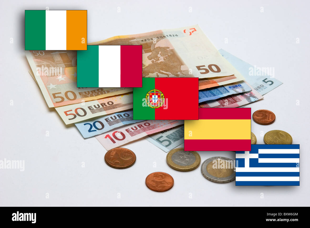 Service de crise de l'effondrement de l'attendu EUR symbole monétaire de l'unique photo de la mort de l'Euro Banque D'Images