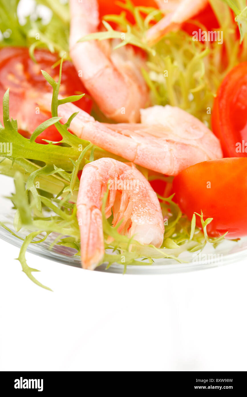 Salade de crevettes Banque D'Images