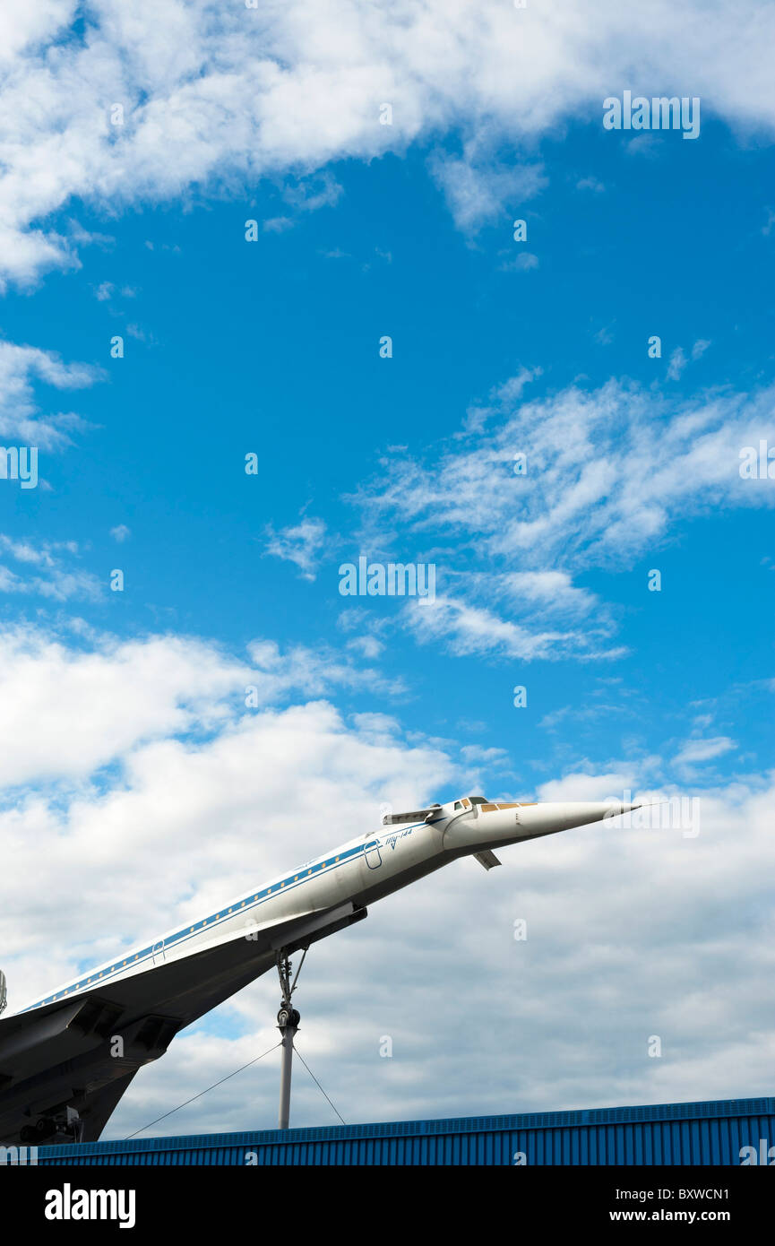 TUPOLEV TU-144 russes à l'avion supersonique et AUTO TECHNIK MUSEUM SINSHEIM BADE-WURTEMBERG ALLEMAGNE EUROPE Banque D'Images