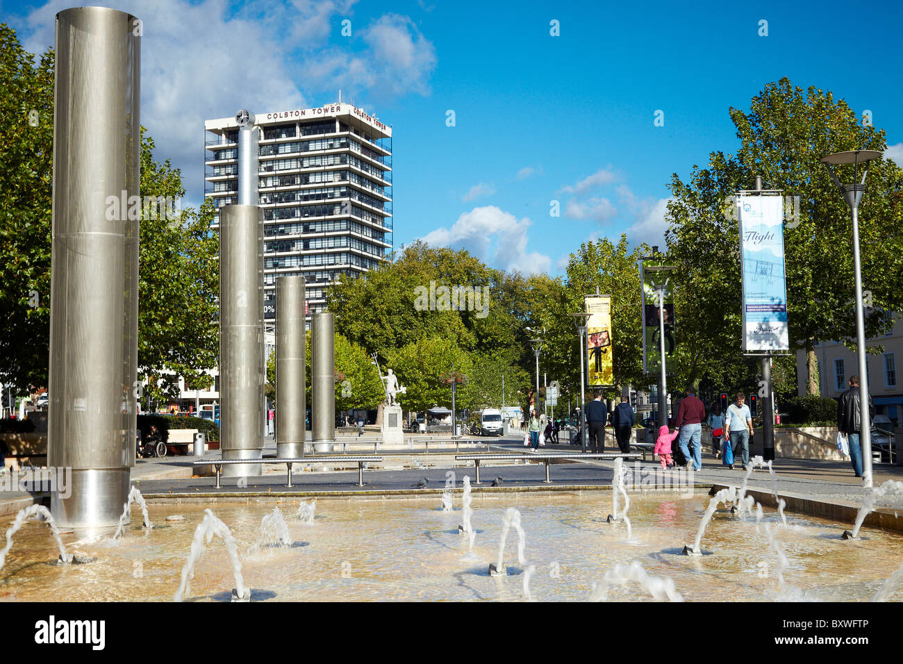 Les Fontaines dans le centre-ville de Bristol, Avon, Royaume-Uni Banque D'Images