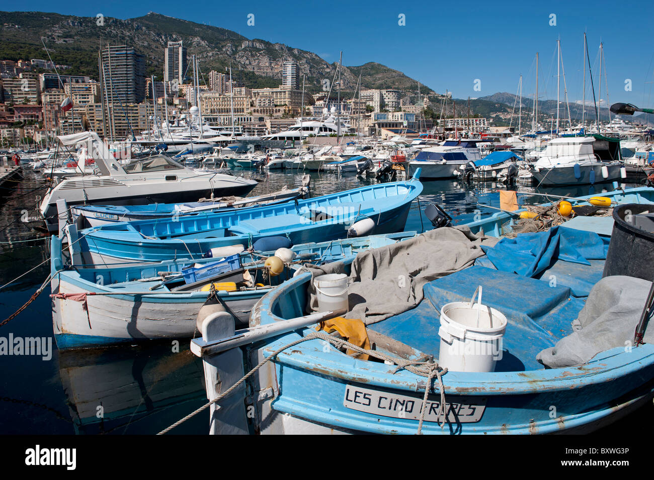 Scène Harbour Yacht Club de Monaco Monte Carlo Banque D'Images