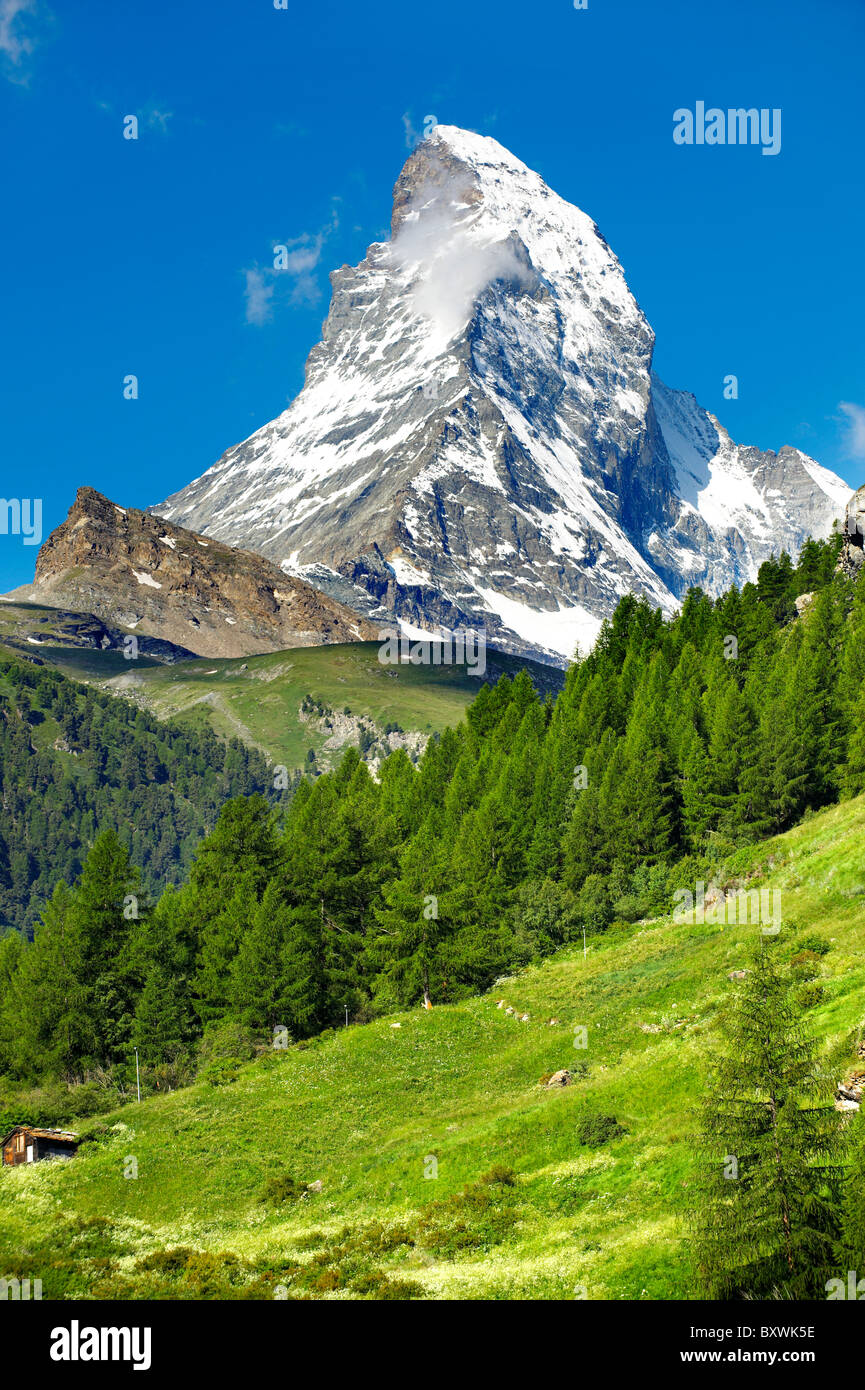 Matterhorn peak - Alpes Suisses - Suisse Banque D'Images