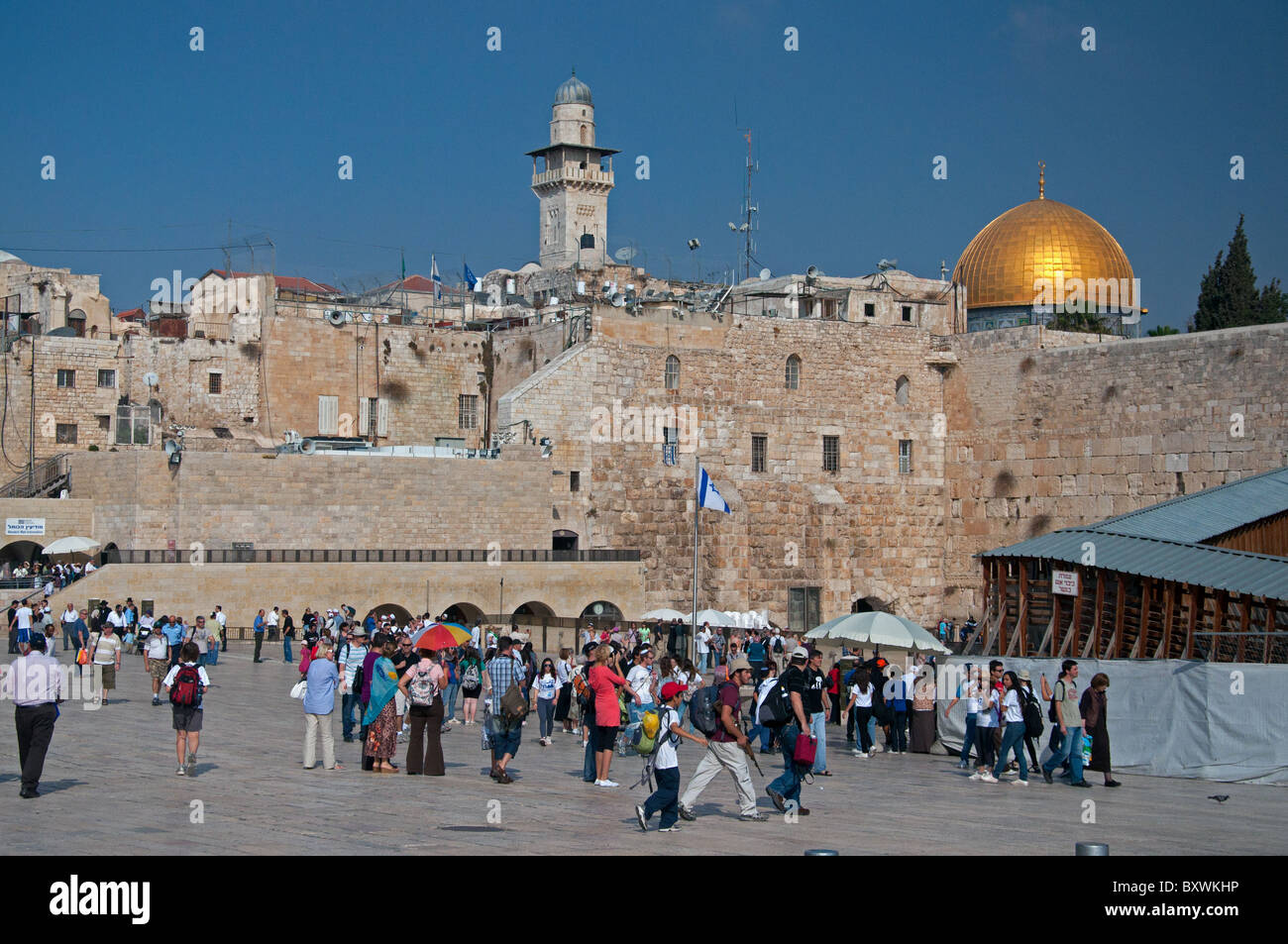 La place du Mur Occidental à Jérusalem. Banque D'Images
