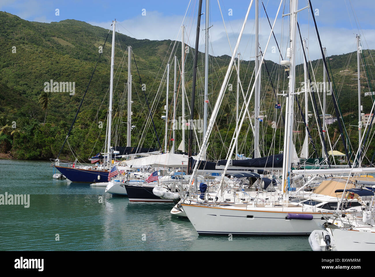 Yachts à Tortola, BVI. Banque D'Images