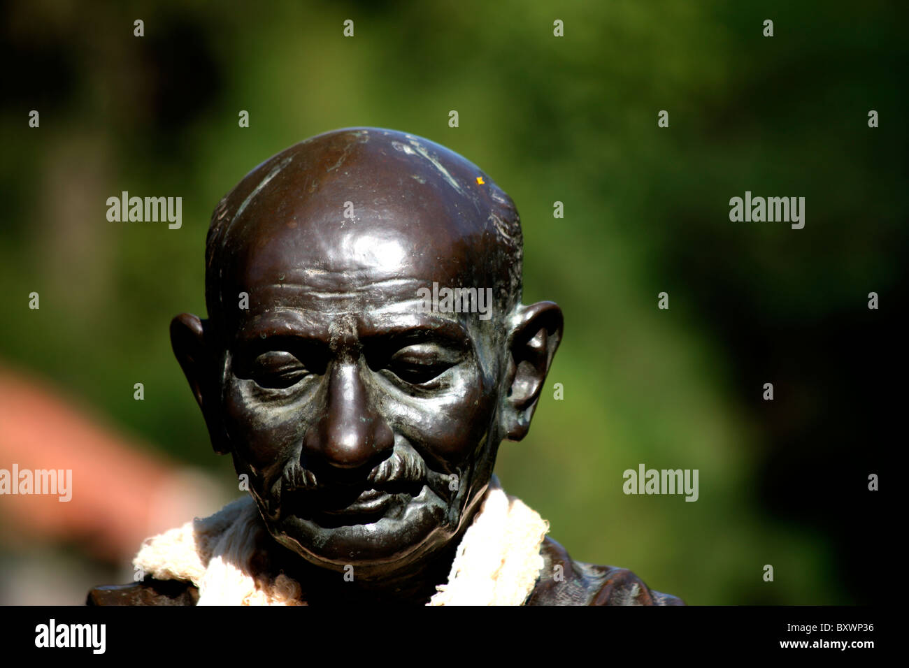 Statue du Mahatma Gandhi, le père de la nation, l'Inde Banque D'Images