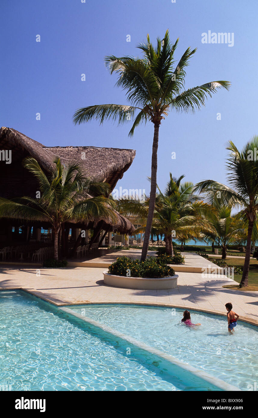 Im piscine Punta Cana Beach Resort and Club, République Dominicaine Banque D'Images
