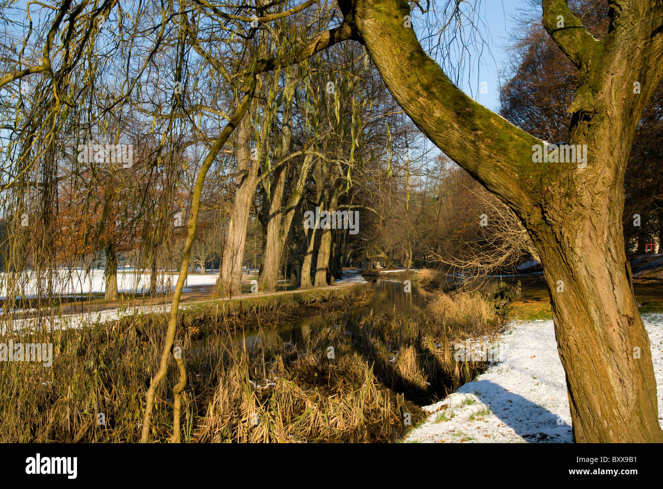 Canal d'alimentation, Bute Park, Cardiff, . Banque D'Images