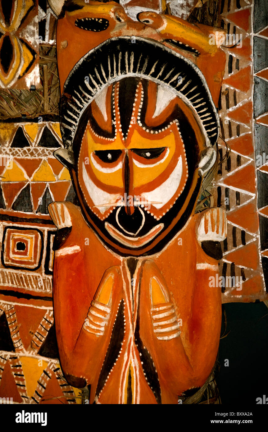 La Papouasie-Nouvelle-Guinée Asmat Indonésie artisanat art museum Banque D'Images