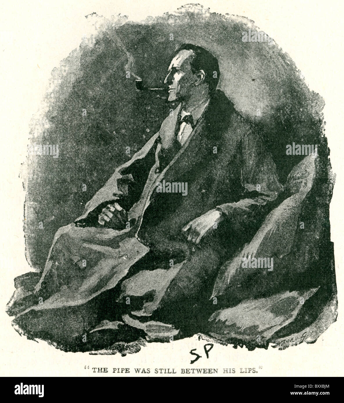 Sherlock Holmes ; 'le tuyau était encore entre ses lèvres' ; De juillet à décembre 1891 Banque D'Images