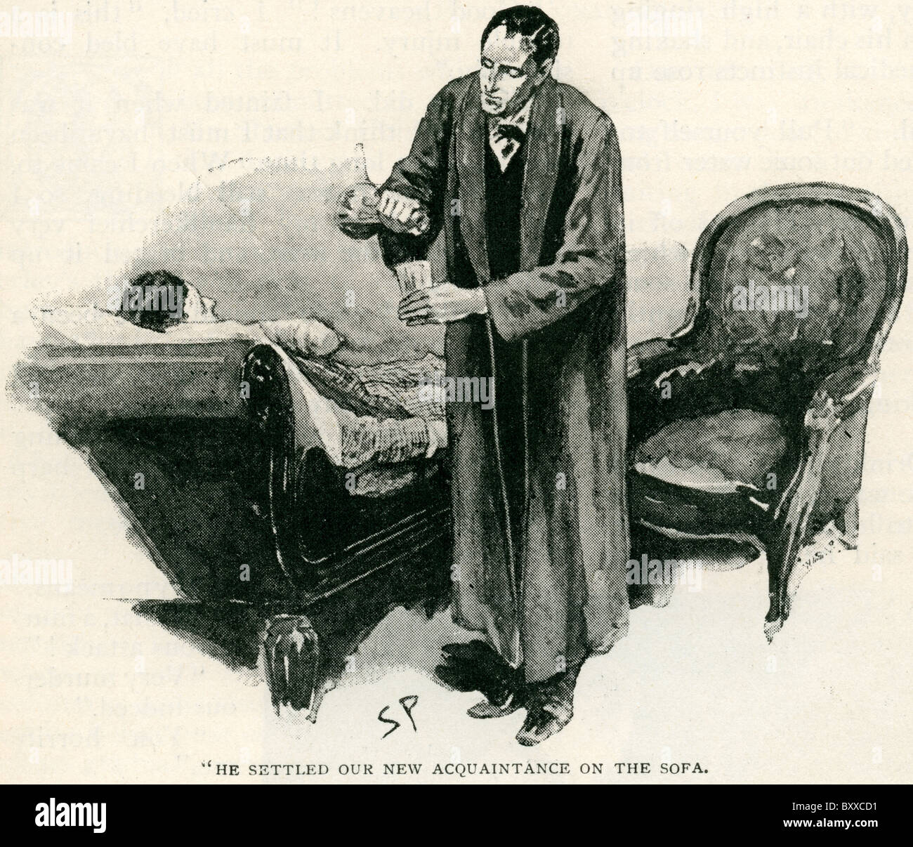 Sherlock Holmes, "il s'est installé notre nouveau aquaintance sur le canapé' ; janvier à juin 1892 Banque D'Images