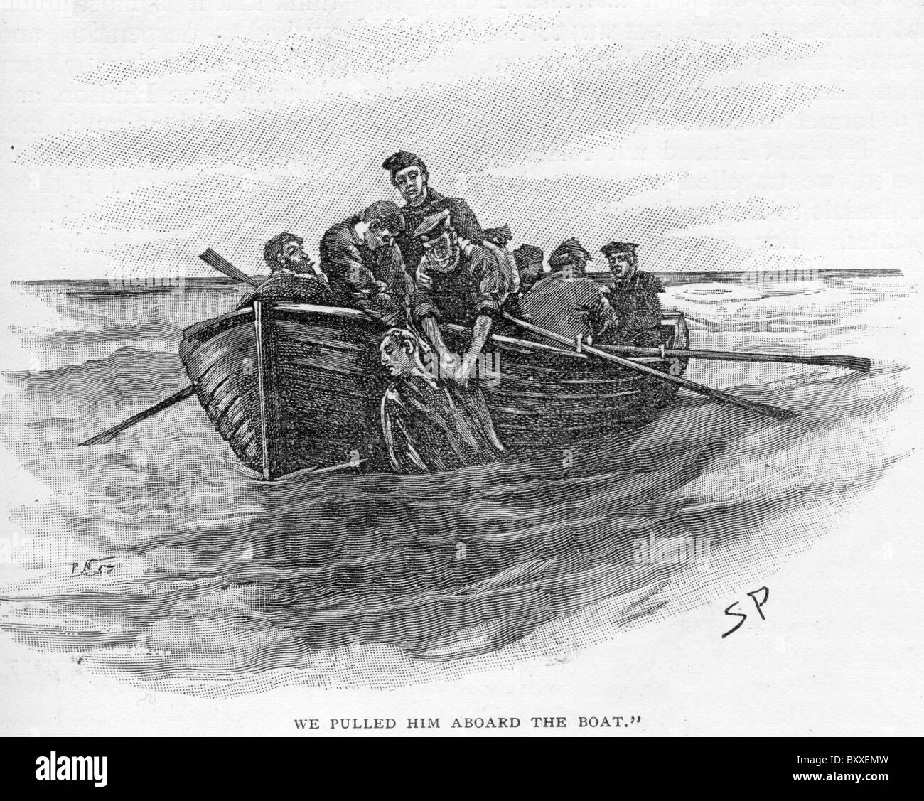 Sherlock Holmes, "Nous l'attira sur le bateau' ; De janvier à juin 1893 Banque D'Images