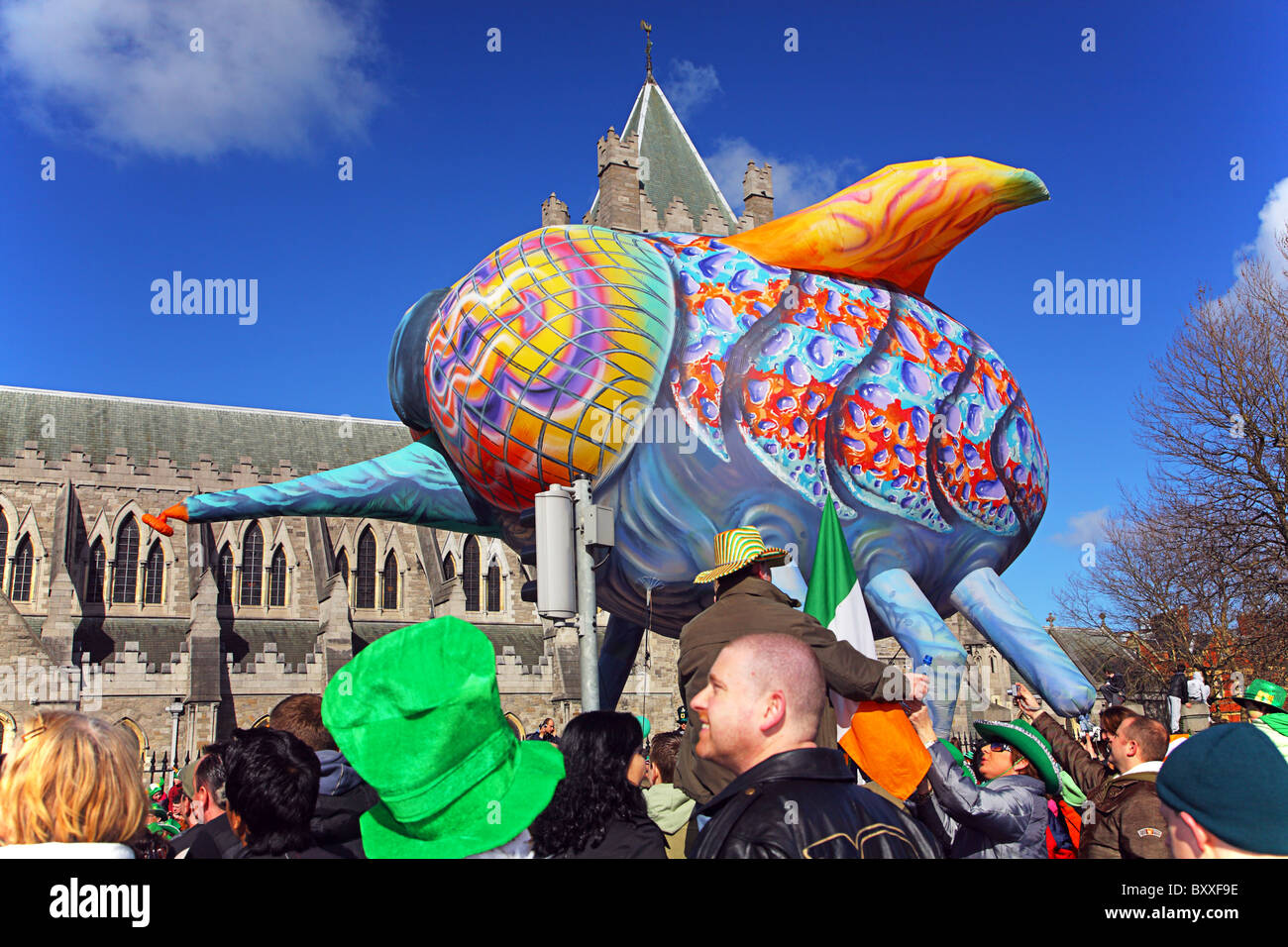 Le jour de la Saint Patrick Dublin Ireland Banque D'Images