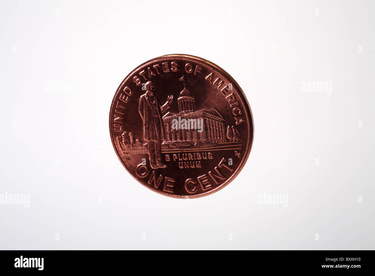 La face arrière de la United States un cent Penny close up Banque D'Images