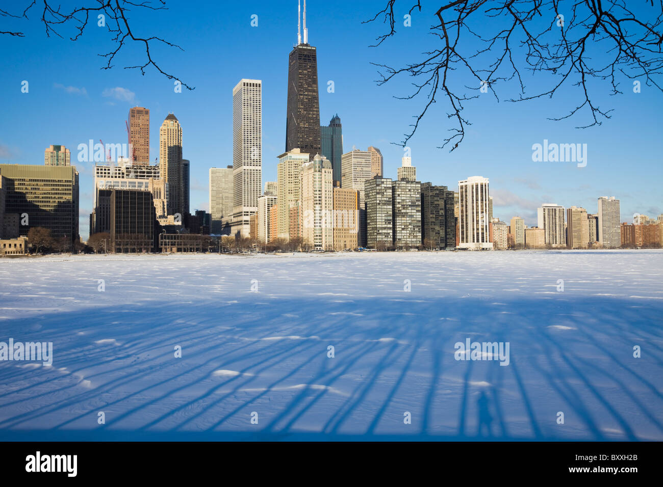 L'hiver à Chicago, Illinois Banque D'Images
