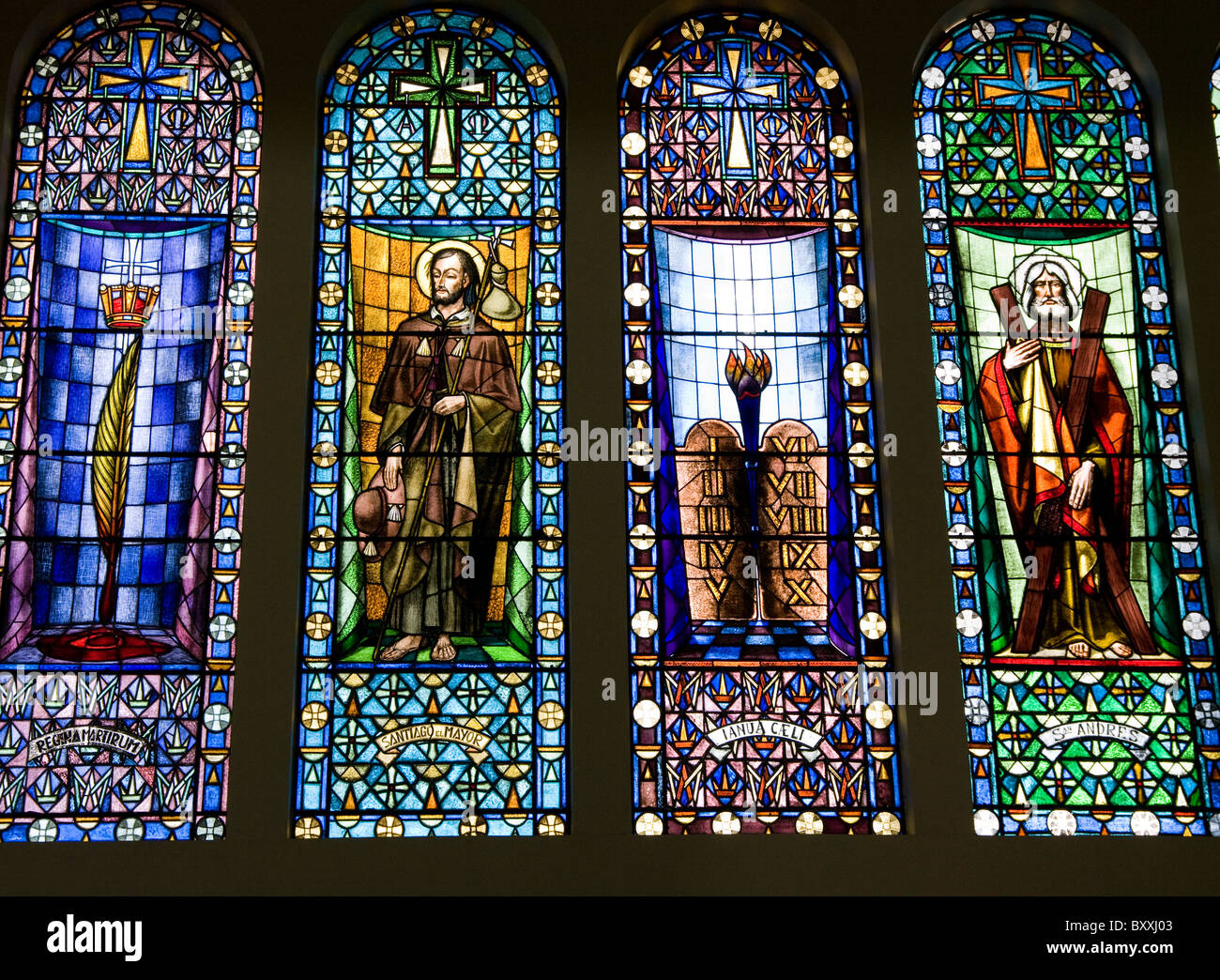 L'Équateur. La ville d'Ambato. La Cathédrale. L'intérieur. Banque D'Images