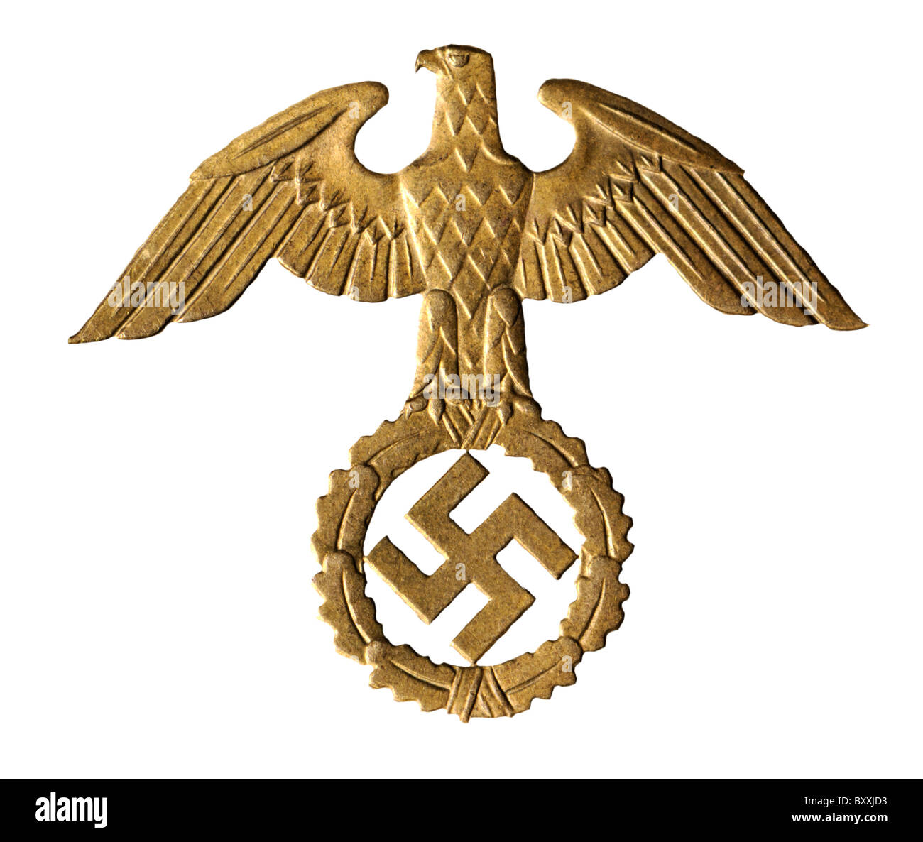 L'aigle et croix gammée de l'allemand à partir de 1937 pièce de 10 Pfennig Banque D'Images