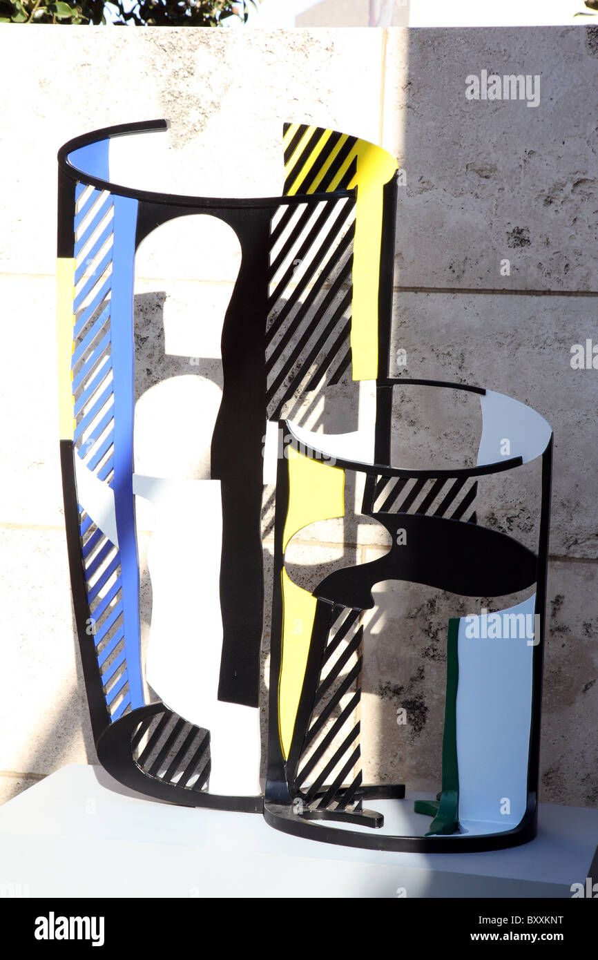 Roy Lichtenstein, sculptures en plein air de Sculpture Nasher Center, Dallas Banque D'Images