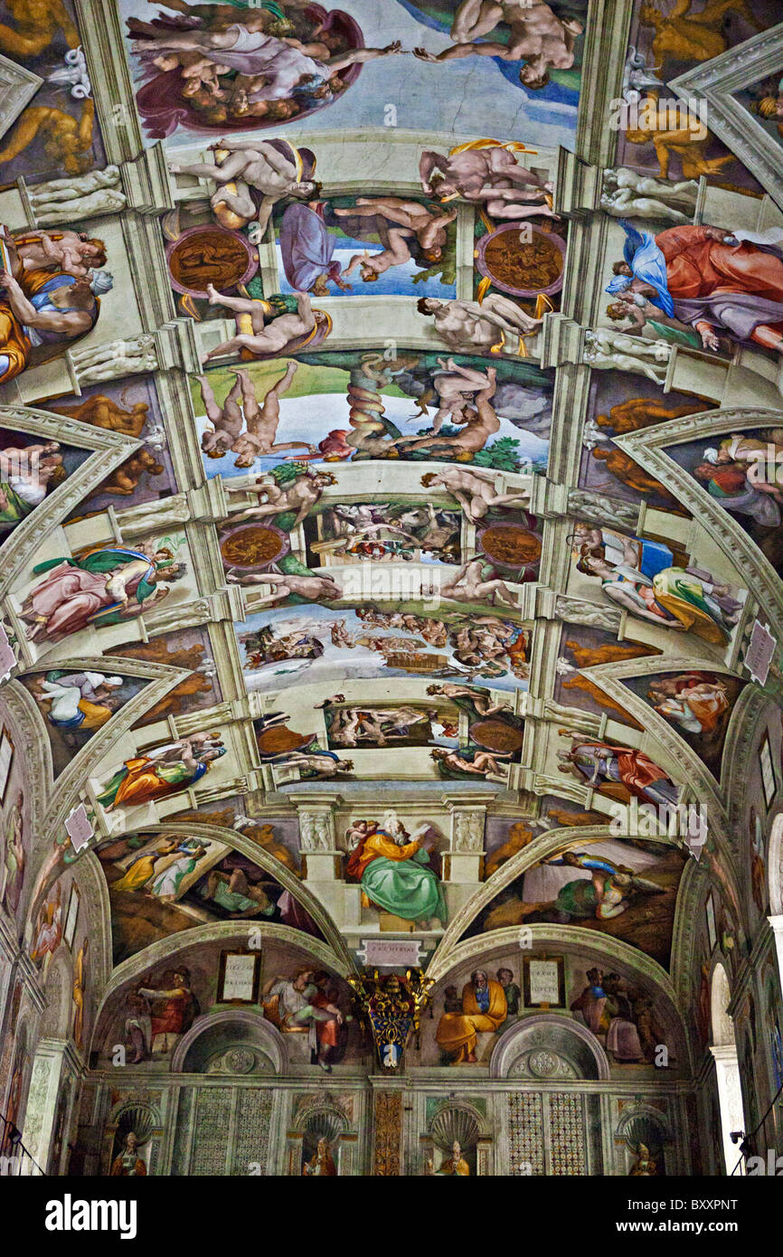 Plafond de la Chapelle Sixtine Banque D'Images