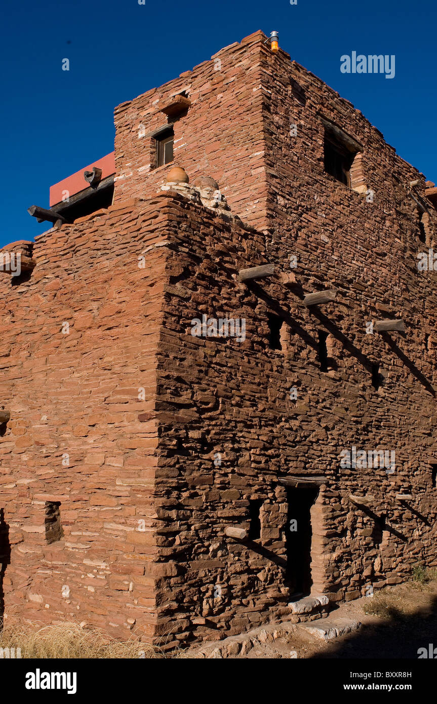 Vue extérieure de la maison Hopi dans le Parc National du Grand Canyon en Arizona Banque D'Images