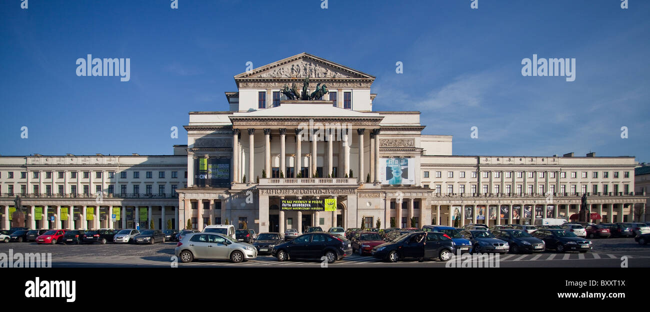 Le Grand Théâtre (Nationale Opera), Varsovie, Pologne Banque D'Images