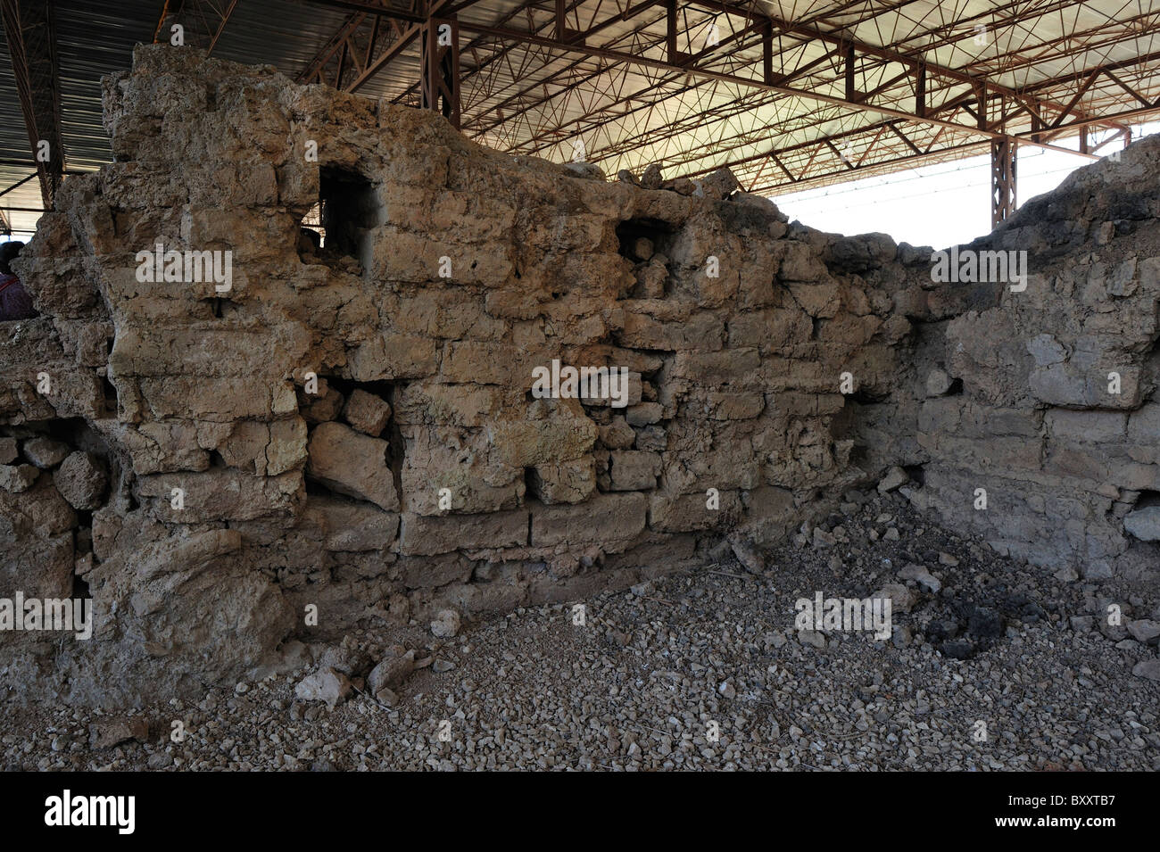Les murs de brique de boue du palais, la Turquie 100921 36596  Banque D'Images