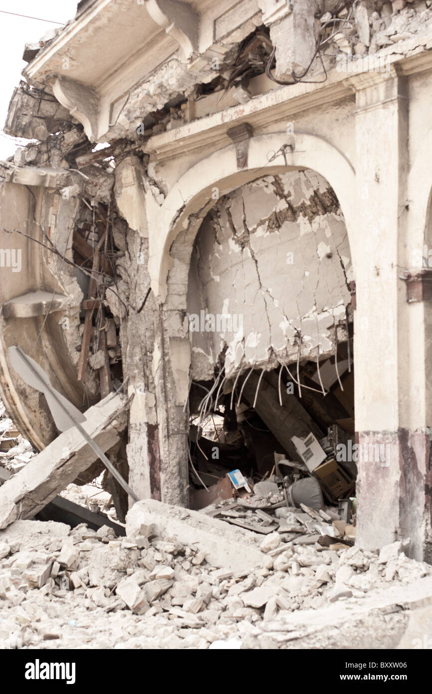 Les dommages causés par le tremblement de terre qui a frappé Haïti le 12 janvier 2010. Banque D'Images