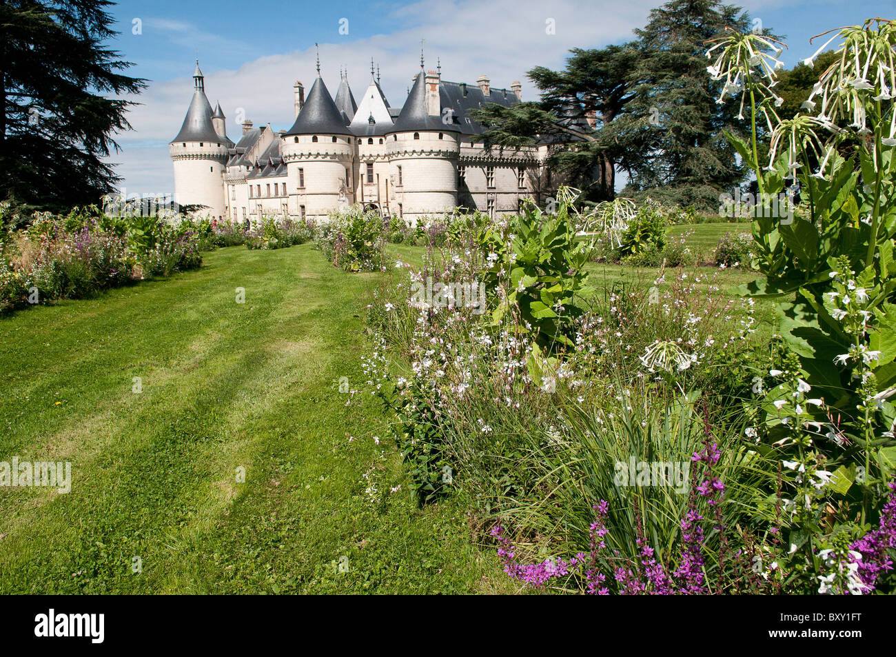 Chaumont-sur-Loire (41) : le château Banque D'Images